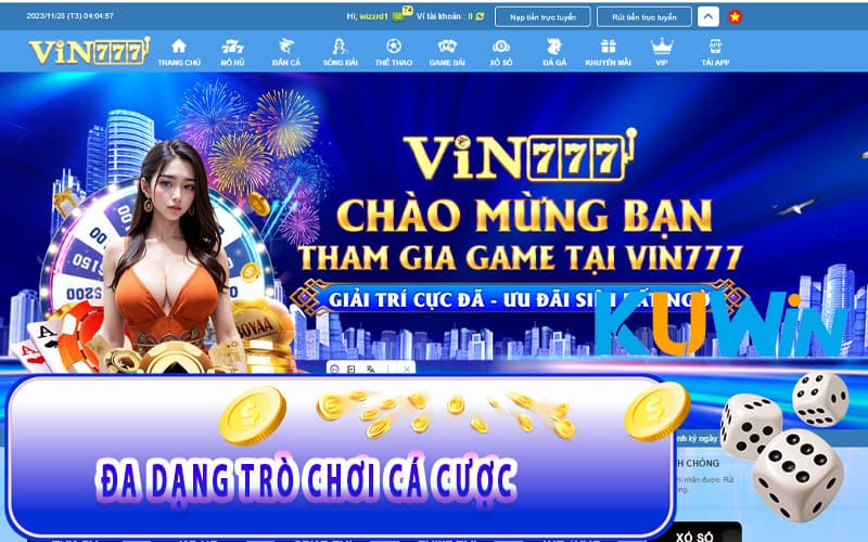 Vin777 nhà cái đa dạng trò chơi